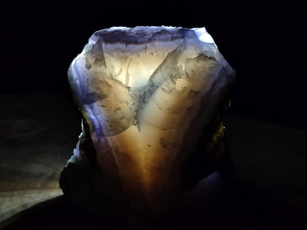Natural Blue Lace Agate Specimens x 4 From Nsanje, Malawi - Toprock Gemstones and Minerals 