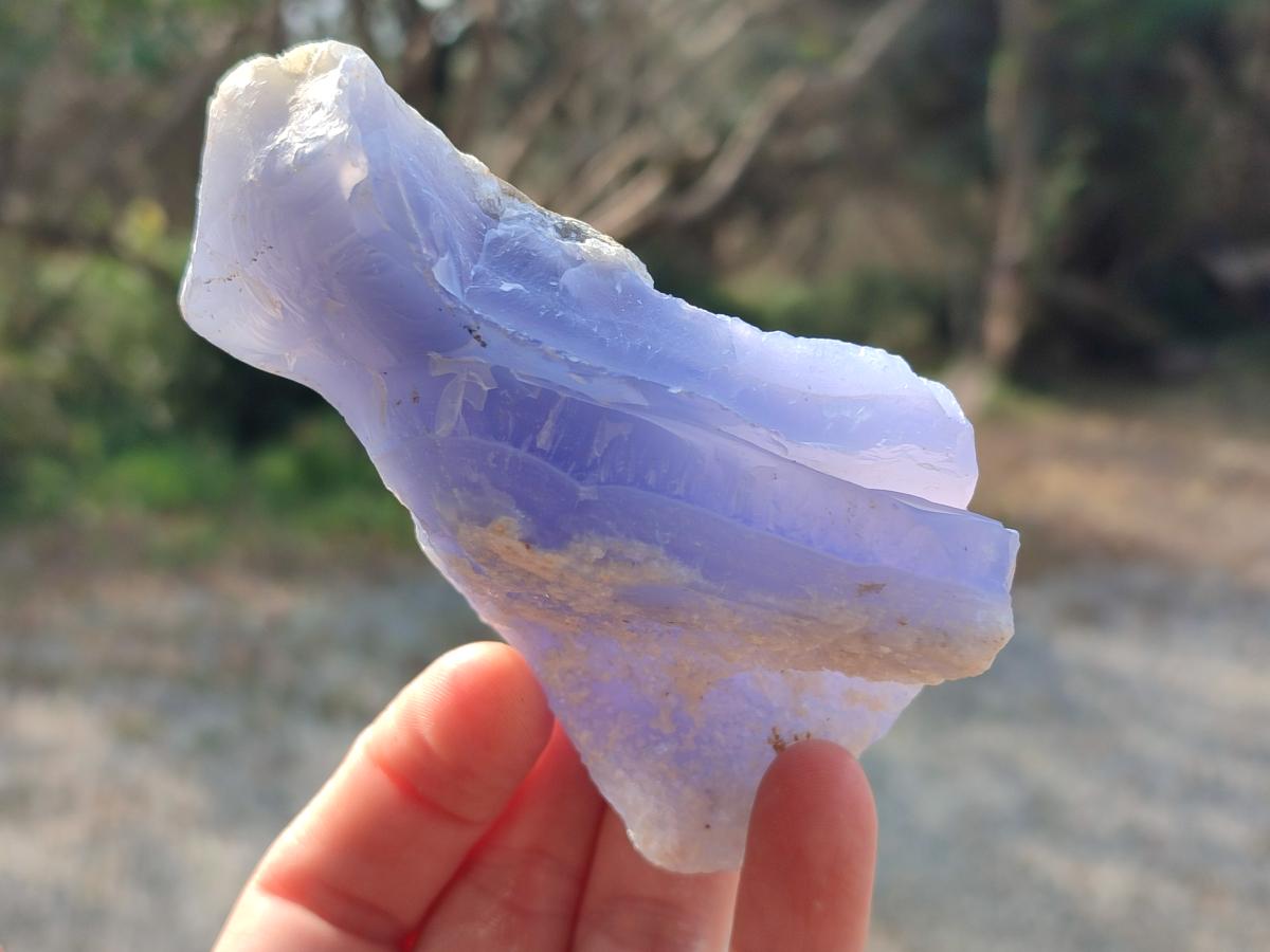 Natural Blue Lace Agate Specimens x 4 From Nsanje, Malawi - Toprock Gemstones and Minerals 
