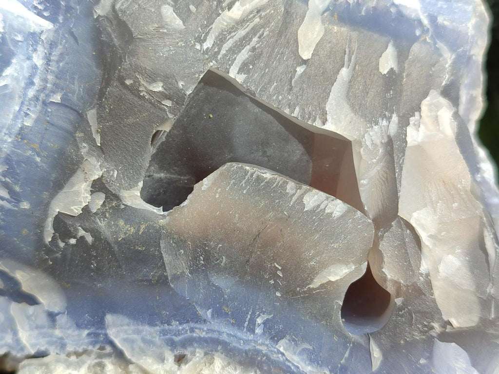 Natural Blue Lace Agate Specimens x 4 From Nsanje, Malawi - Toprock Gemstones and Minerals 