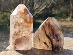 Polished Smokey Quartz Display Crystals x 2 From Madagascar - Toprock Gemstones and Minerals 