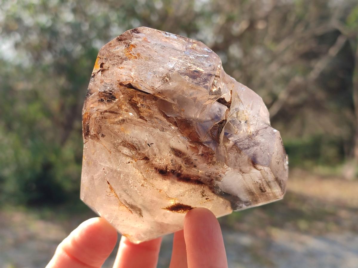 Polished Smokey Quartz Display Crystals x 2 From Madagascar - Toprock Gemstones and Minerals 