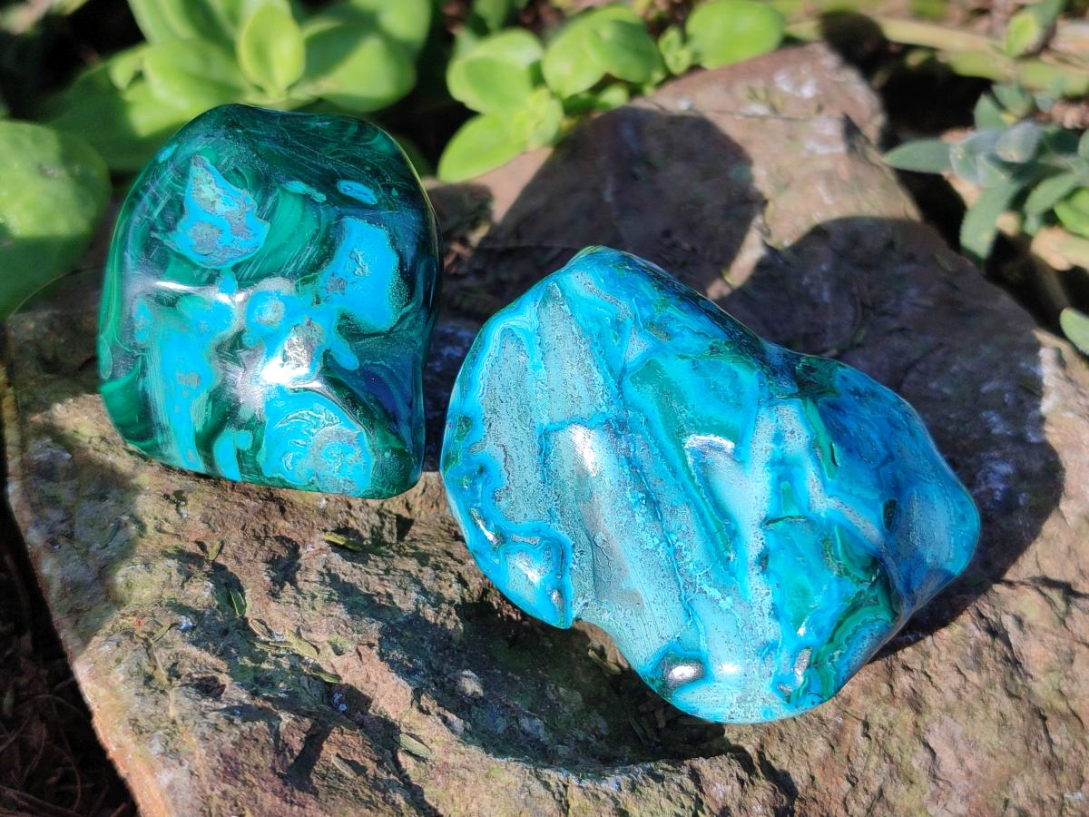 Polished Malacolla Free Forms x 12 From Kulukuluku, Congo - Toprock Gemstones and Minerals 