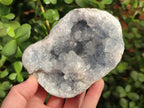 Natural Blue Celestite Geode Specimens x 2 From Sakoany, Madagascar - Toprock Gemstones and Minerals 
