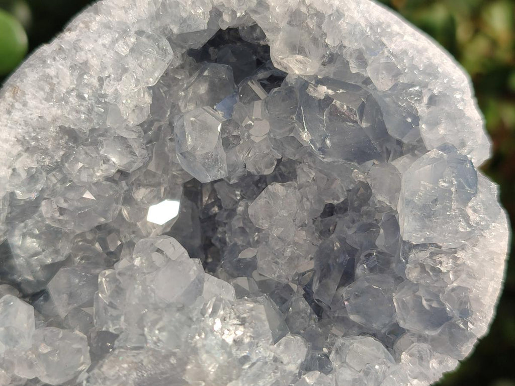 Natural Blue Celestite Geode Specimens x 2 From Sakoany, Madagascar - Toprock Gemstones and Minerals 