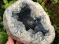 Natural Blue Celestite Geode Specimens x 2 From Sakoany, Madagascar - Toprock Gemstones and Minerals 