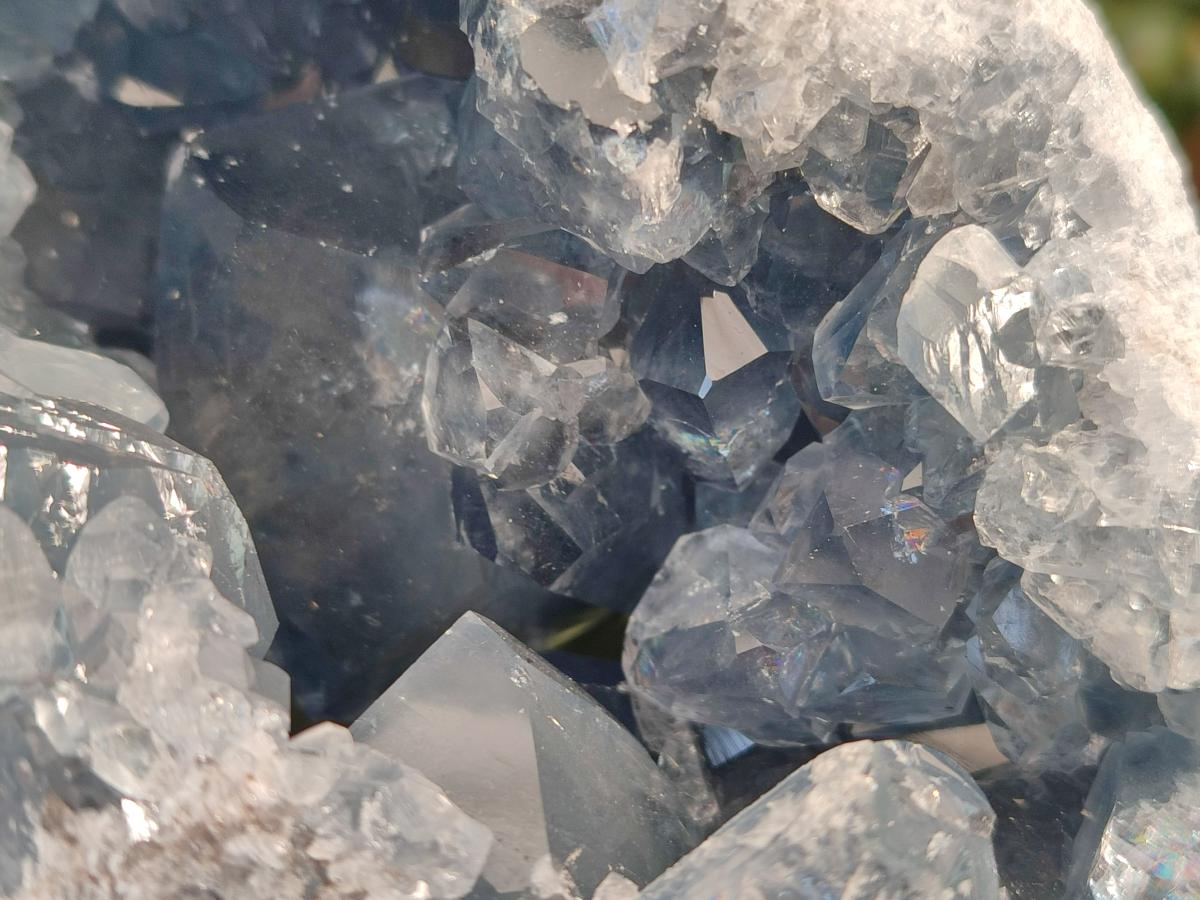 Natural Blue Celestite Geode Specimens x 2 From Sakoany, Madagascar - Toprock Gemstones and Minerals 