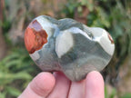 Polished Polychrome Jasper Twin Hearts x 6 From NW Coast, Madagascar - Toprock Gemstones and Minerals 
