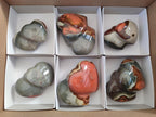 Polished Polychrome Jasper Twin Hearts x 6 From NW Coast, Madagascar - Toprock Gemstones and Minerals 