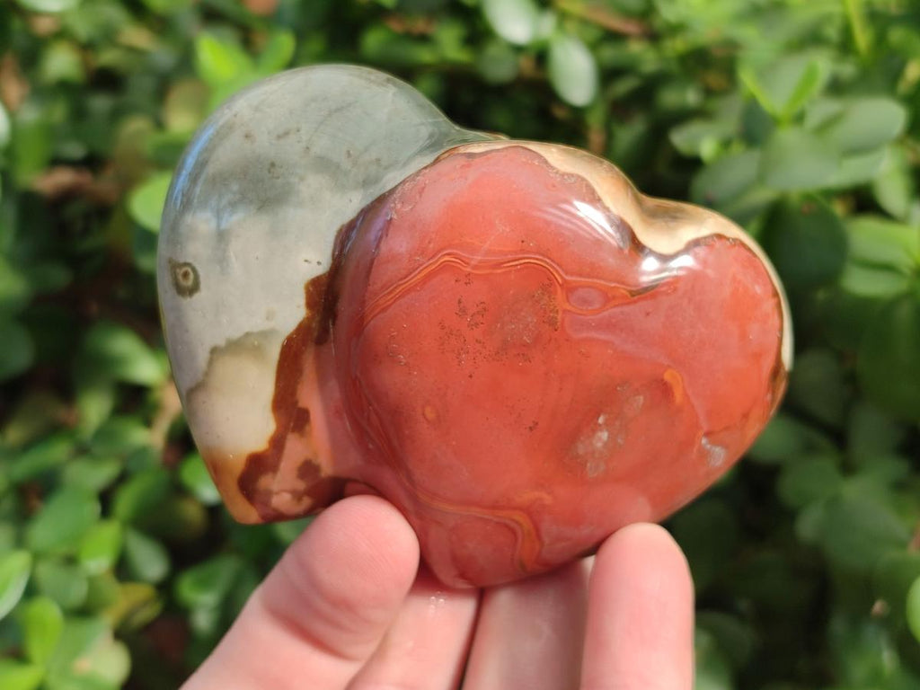 Polished Polychrome Jasper Twin Hearts x 6 From NW Coast, Madagascar - Toprock Gemstones and Minerals 