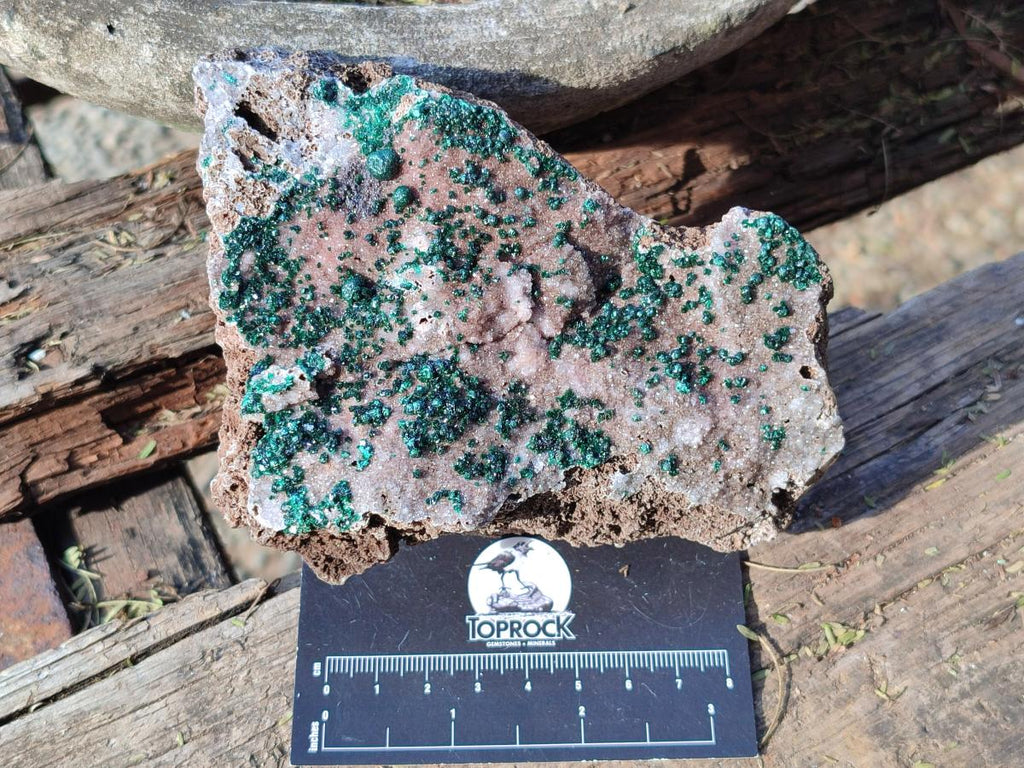 Natural Ball Malachite Specimens Coated with Drusy Quartz on Dolomite x 4 From Mindingi Mine, Congo - Toprock Gemstones and Minerals 