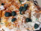 Natural Ball Malachite Specimens Coated with Drusy Quartz on Dolomite x 4 From Mindingi Mine, Congo - Toprock Gemstones and Minerals 