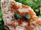 Natural Ball Malachite Specimens Coated with Drusy Quartz on Dolomite x 4 From Mindingi Mine, Congo - Toprock Gemstones and Minerals 