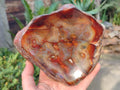 Polished Carnelian Agate Gemstone Bowls x 2 From Madagascar - Toprock Gemstones and Minerals 