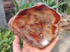 Polished Carnelian Agate Gemstone Bowls x 2 From Madagascar - Toprock Gemstones and Minerals 