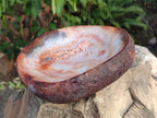 Polished Carnelian Agate Gemstone Bowls x 2 From Madagascar - Toprock Gemstones and Minerals 