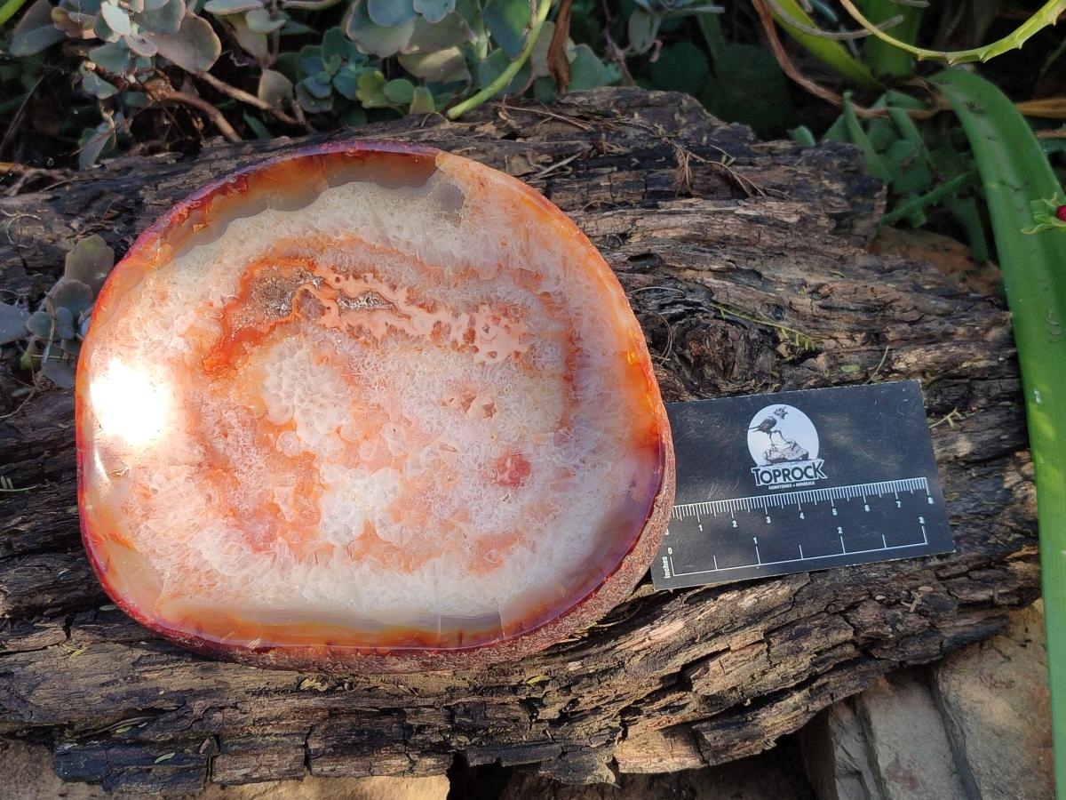 Polished Carnelian Agate Gemstone Bowls x 2 From Madagascar - Toprock Gemstones and Minerals 