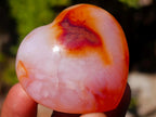 Polished Carnelian Agate Gemstone Hearts x 24 From Madagascar - Toprock Gemstones and Minerals 