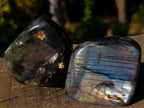 Polished Labradorite Standing Display Pieces x 12 From Madagascar - Toprock Gemstones and Minerals 