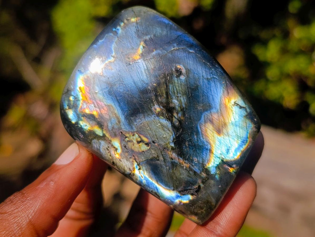 Polished Labradorite Standing Display Pieces x 12 From Madagascar - Toprock Gemstones and Minerals 