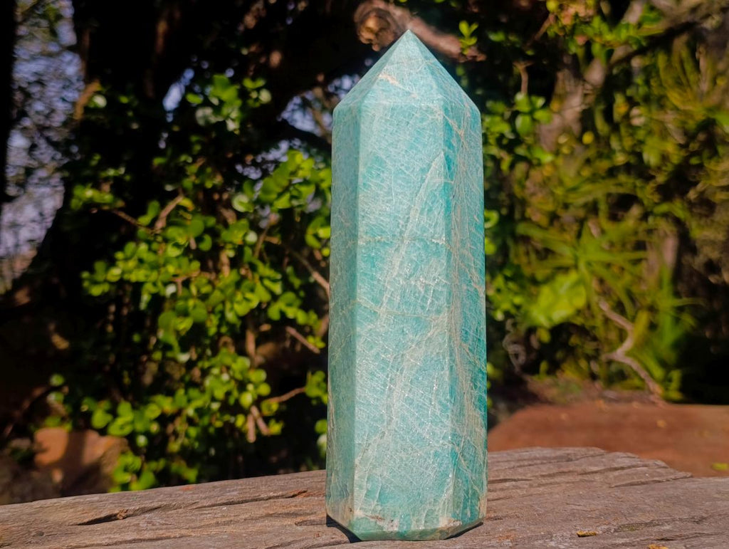 Polished Amazonite Display Crystals x 2 From Madagascar - Toprock Gemstones and Minerals 