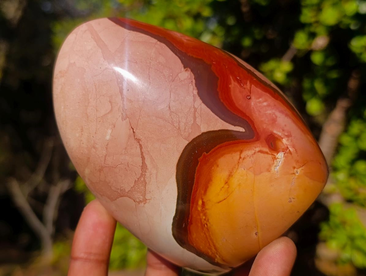 Polished Polychrome Jasper Standing Display Pieces x 2 From NW Coast, Madagascar - Toprock Gemstones and Minerals 