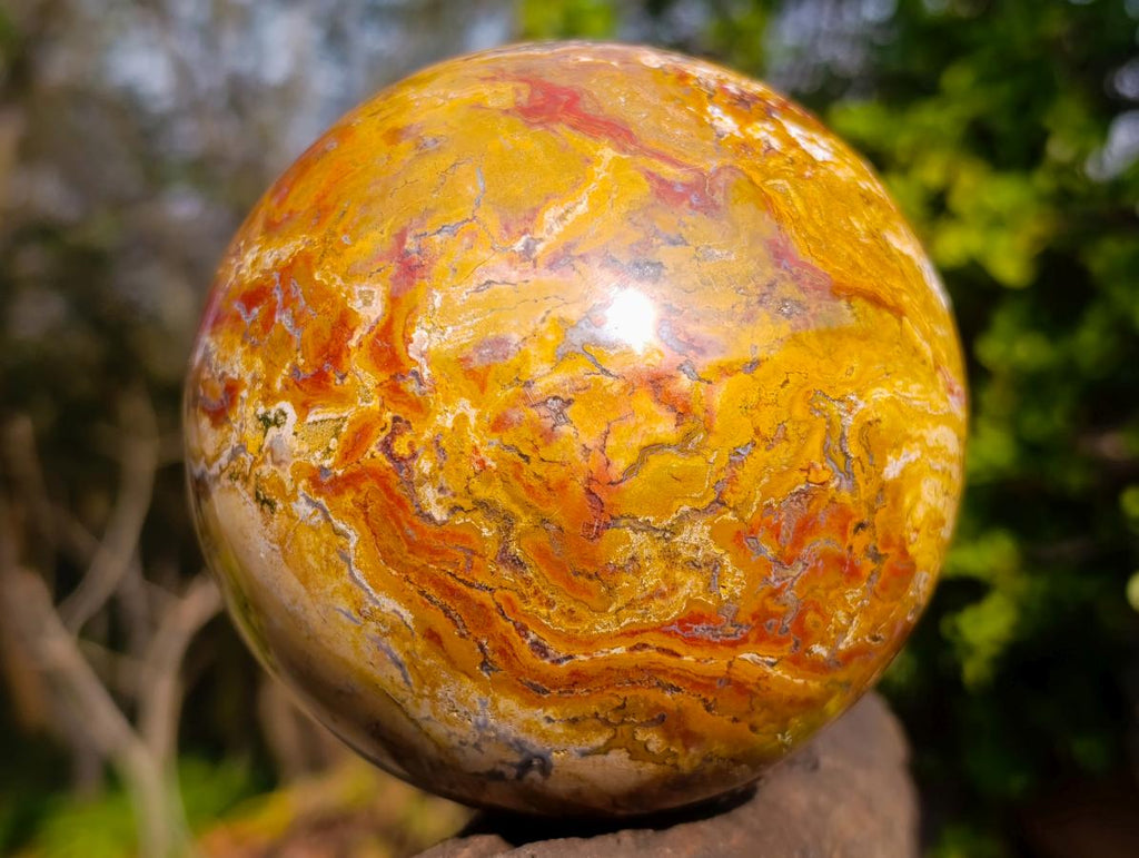 Polished Large Ocean Jasper Sphere x 1 From Northwest Coast, Madagascar - Toprock Gemstones and Minerals 