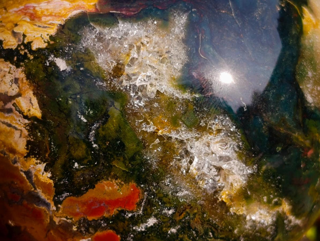 Polished Large Ocean Jasper Sphere x 1 From Northwest Coast, Madagascar - Toprock Gemstones and Minerals 