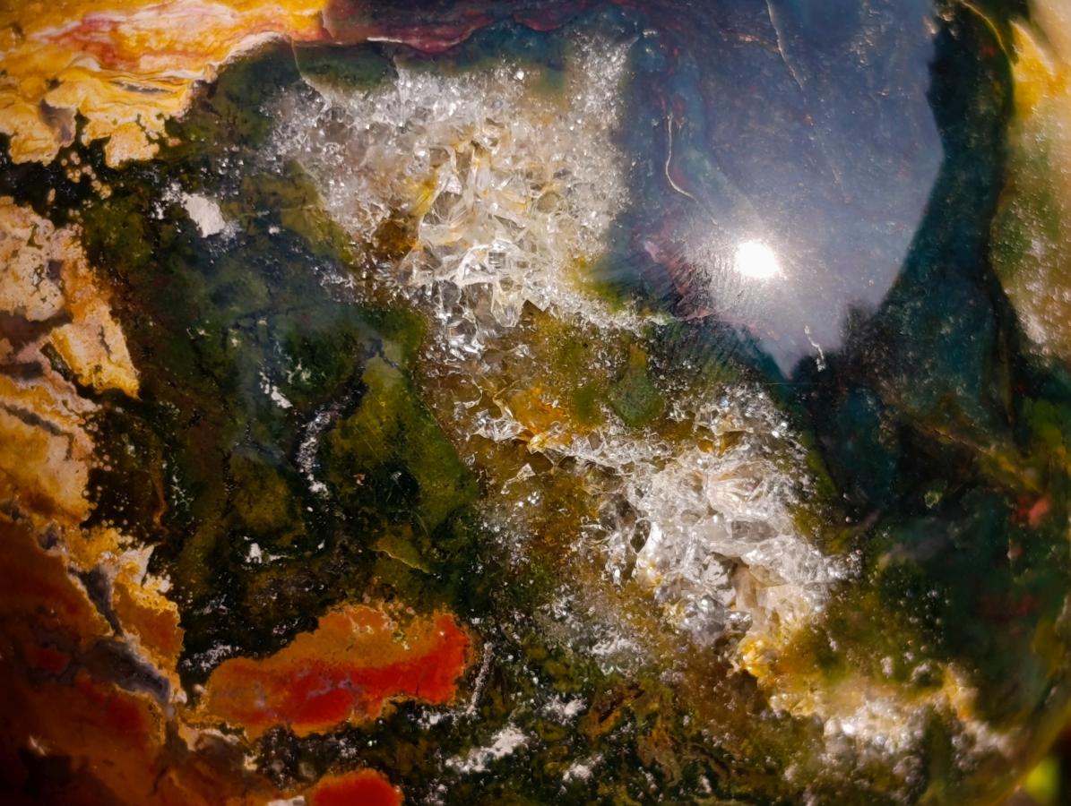 Polished Large Ocean Jasper Sphere x 1 From Northwest Coast, Madagascar - Toprock Gemstones and Minerals 