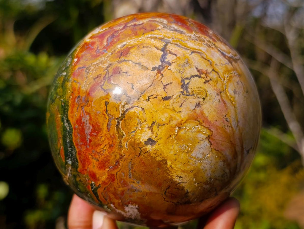 Polished Large Ocean Jasper Sphere x 1 From Northwest Coast, Madagascar - Toprock Gemstones and Minerals 
