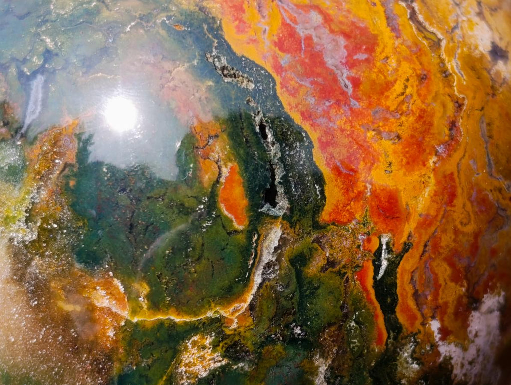 Polished Large Ocean Jasper Sphere x 1 From Northwest Coast, Madagascar - Toprock Gemstones and Minerals 