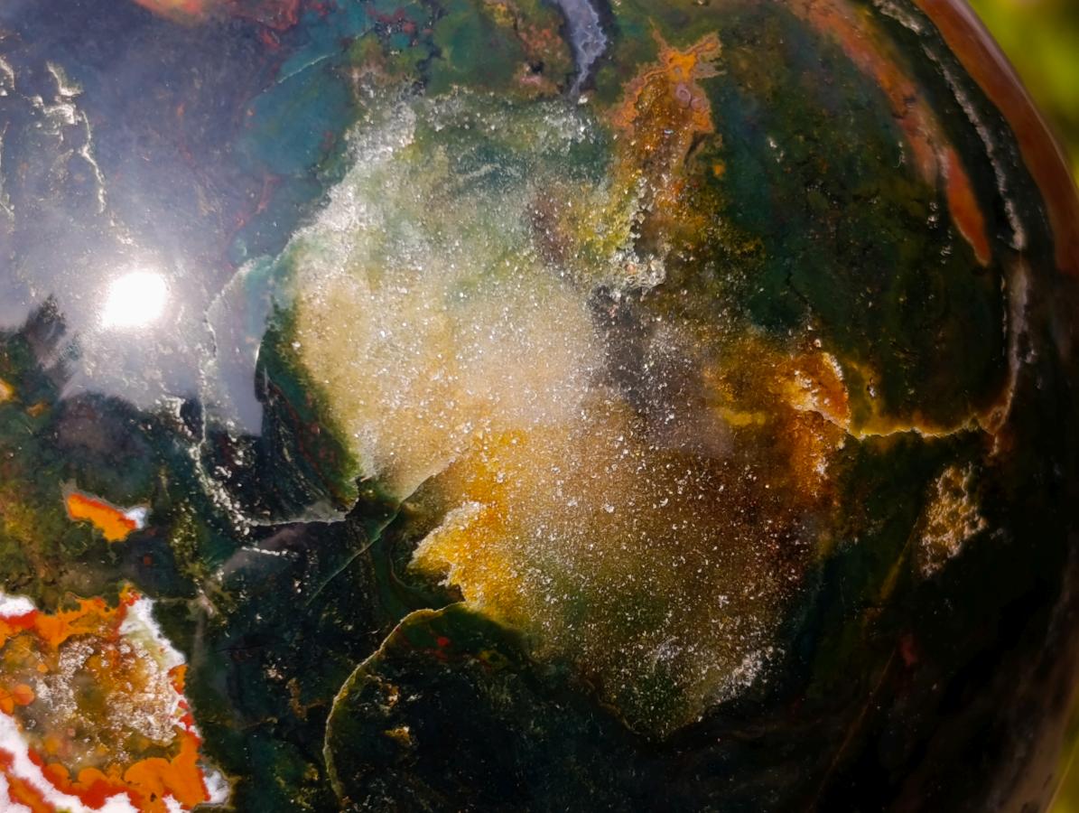 Polished Large Ocean Jasper Sphere x 1 From Northwest Coast, Madagascar - Toprock Gemstones and Minerals 