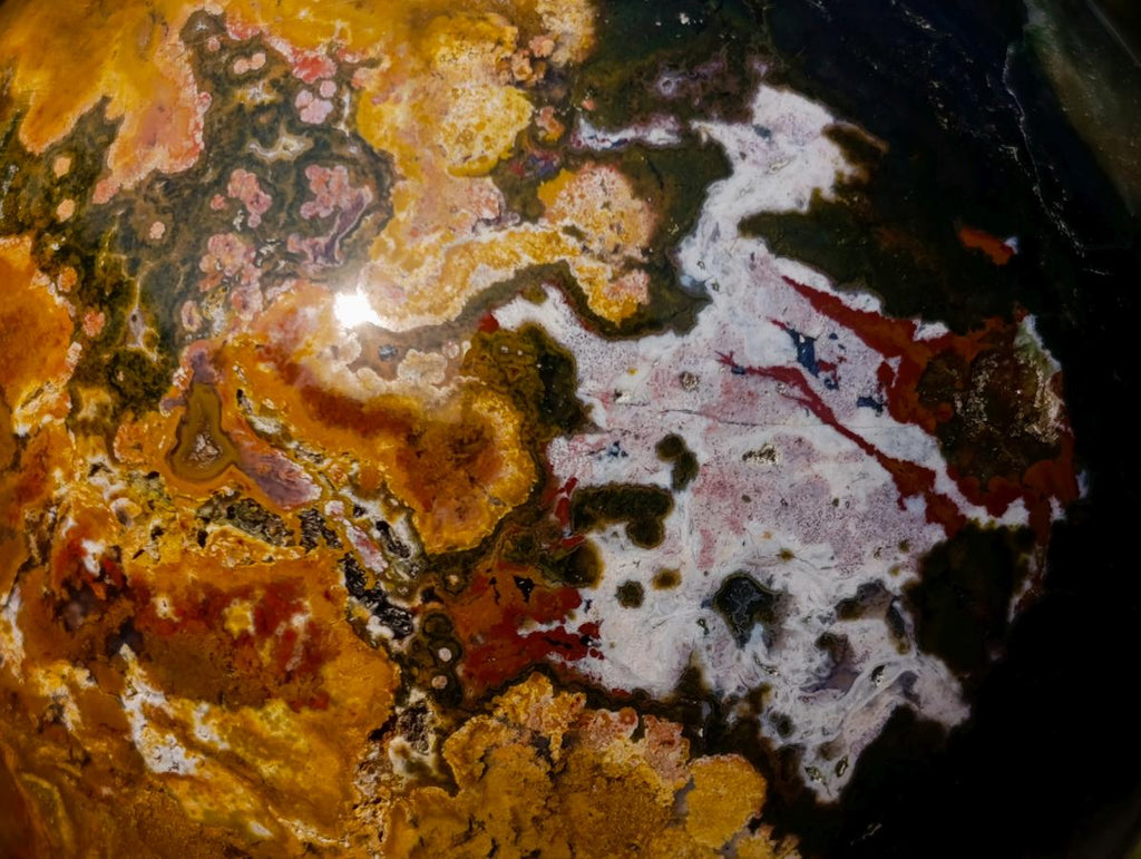 Polished Large Ocean Jasper Sphere x 1 From Northwest Coast, Madagascar - Toprock Gemstones and Minerals 