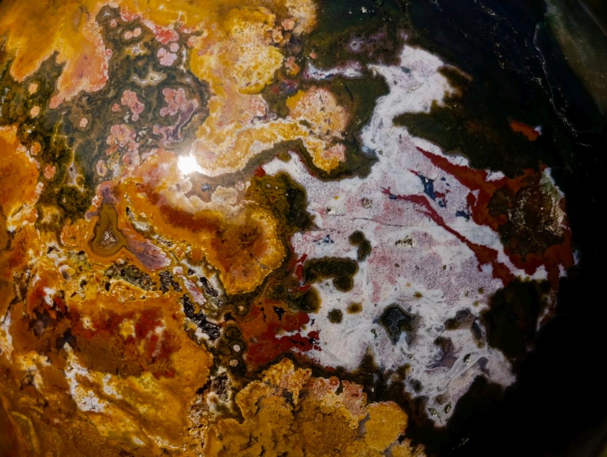 Polished Large Ocean Jasper Sphere x 1 From Northwest Coast, Madagascar - Toprock Gemstones and Minerals 