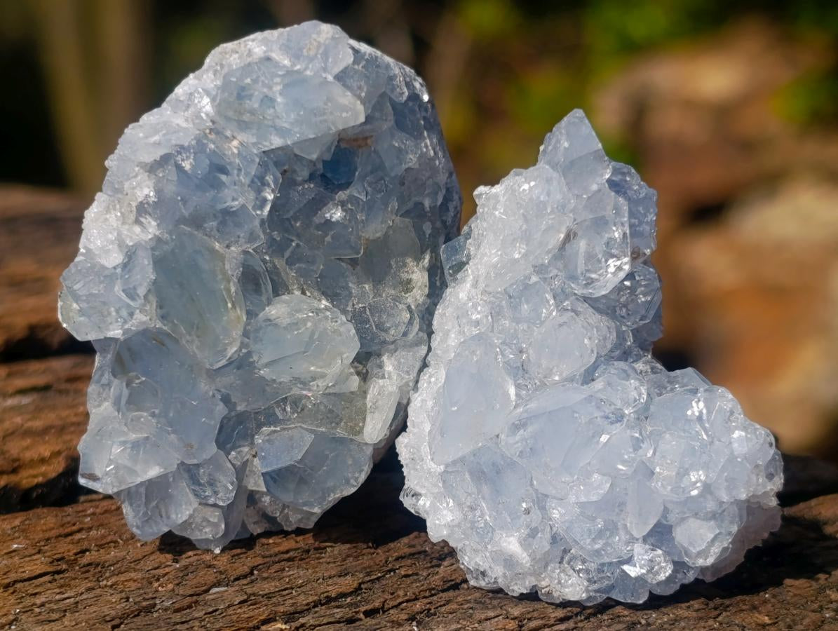 Natural Blue Celestite Specimens x 20 From Sakoany, Madagascar - Toprock Gemstones and Minerals 