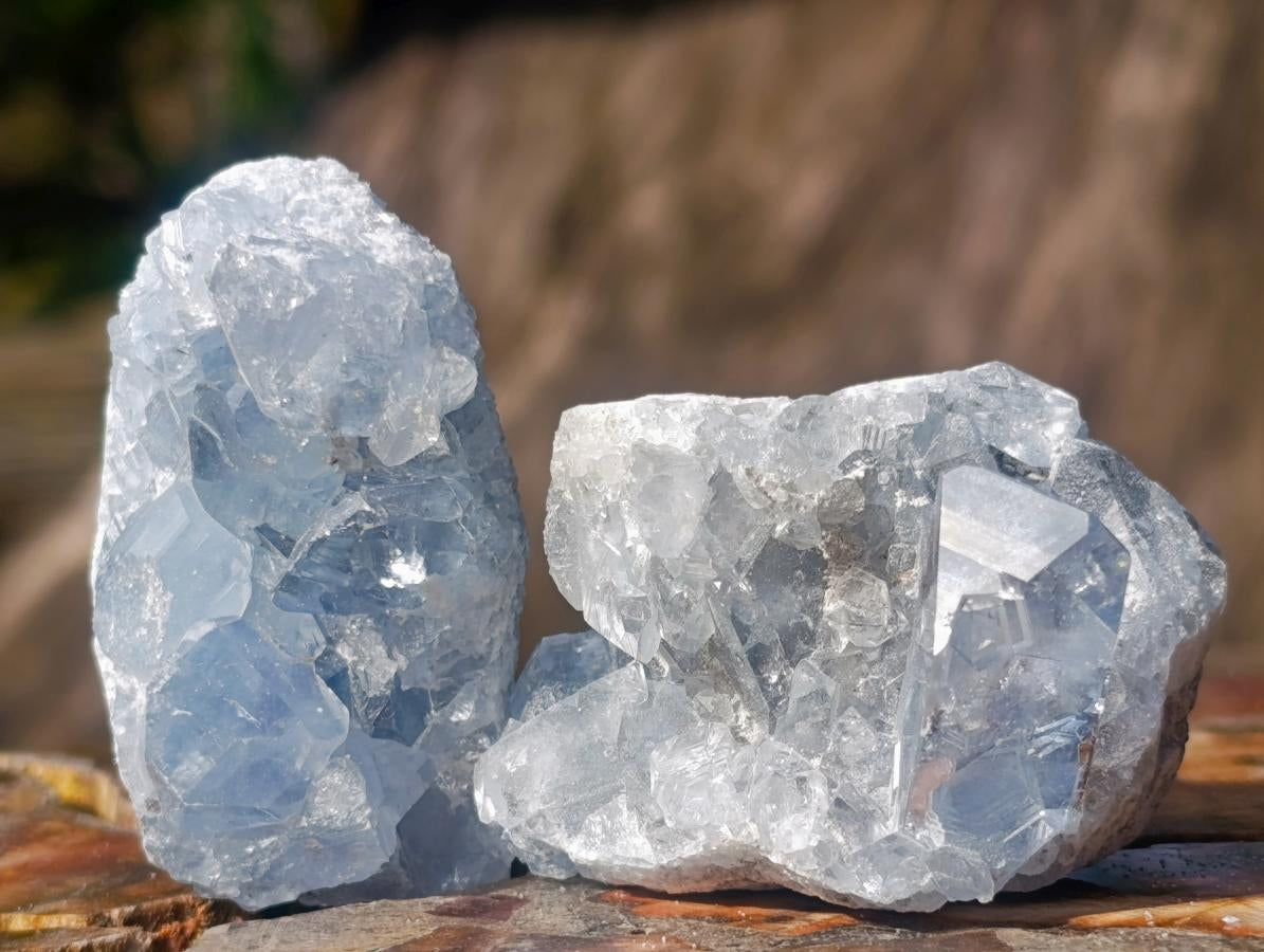 Natural Blue Celestite Specimens x 20 From Sakoany, Madagascar - Toprock Gemstones and Minerals 