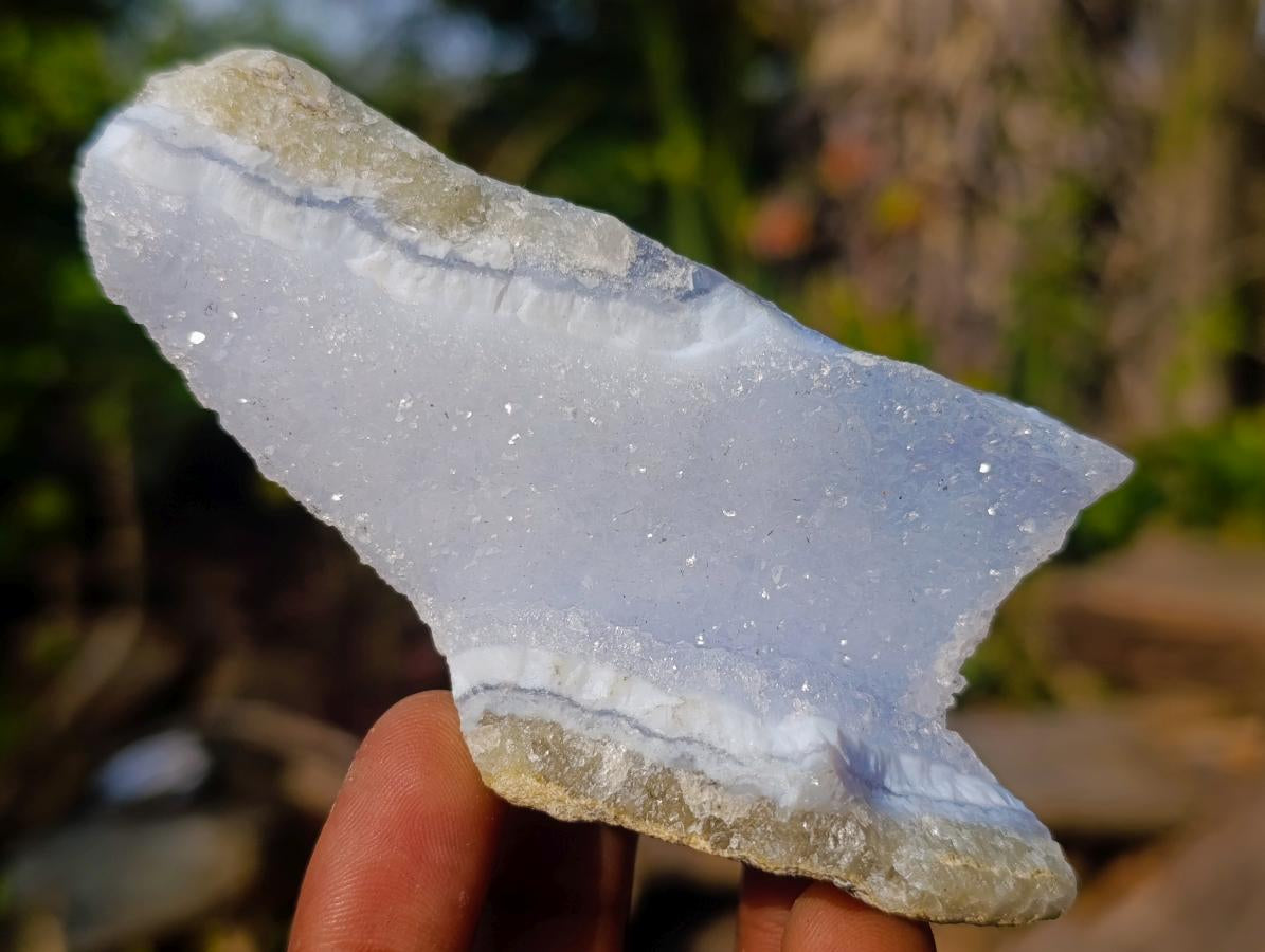 Natural Blue Lace Agate Specimens x 12 From Nsanje, Malawi - Toprock Gemstones and Minerals 