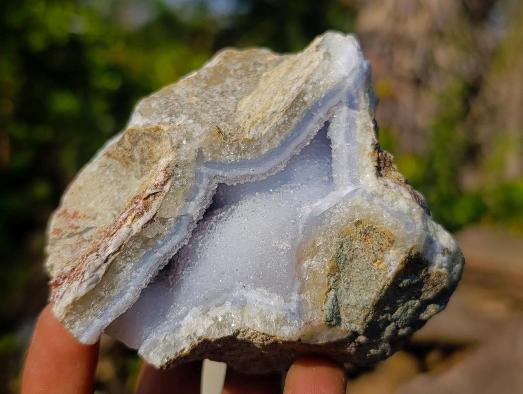 Natural Blue Lace Agate Specimens x 12 From Nsanje, Malawi - Toprock Gemstones and Minerals 