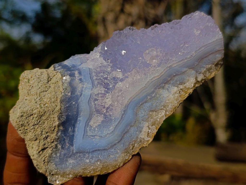 Natural Blue Lace Agate Specimens x 12 From Nsanje, Malawi - Toprock Gemstones and Minerals 