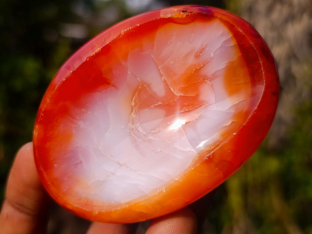 Polished Carnelian Agate Gemstone Bowls x 12 From Madagascar - Toprock Gemstones and Minerals 