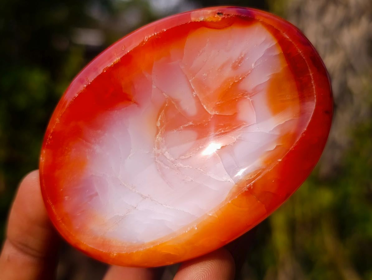 Polished Carnelian Agate Gemstone Bowls x 12 From Madagascar - Toprock Gemstones and Minerals 