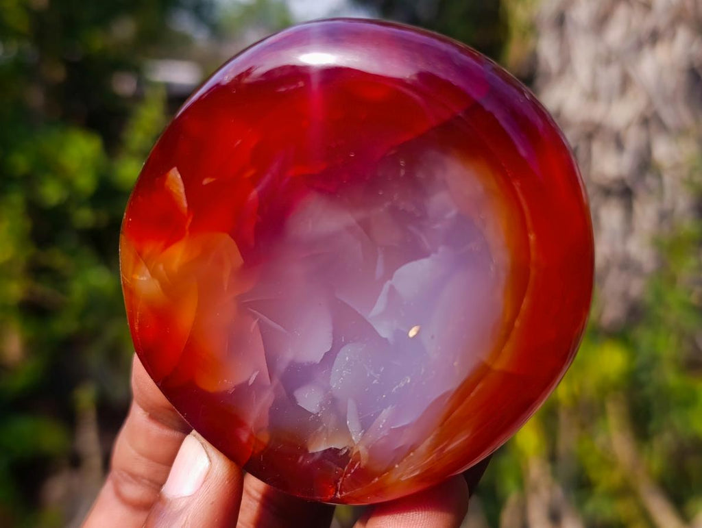 Polished Carnelian Agate Gemstone Bowls x 12 From Madagascar - Toprock Gemstones and Minerals 