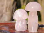 Polished Gemmy Rose Quartz Mushrooms x 24 From Madagascar - Toprock Gemstones and Minerals 