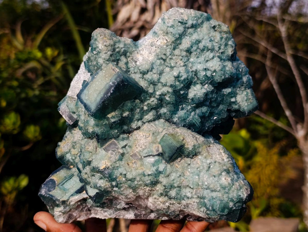Natural Large Green Cubic Fluorite Specimen x 1 From Mandrosonoro, Madagascar - Toprock Gemstones and Minerals 