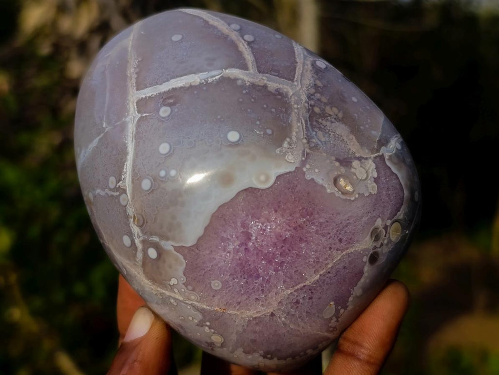 Polished Agate Amethyst Geodes Standing Display Pieces x 4 From Maintirano, Madagascar - Toprock Gemstones and Minerals 