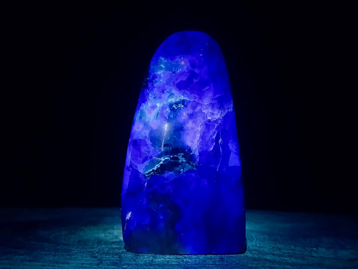 Polished Watermelon Fluorite Standing Display Pieces x 3 From Uis, Namibia - Toprock Gemstones and Minerals 