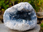 Natural Blue Celestite Geode Specimens x 2 From Sakoany, Madagascar - Toprock Gemstones and Minerals 