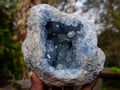 Natural Blue Celestite Geode Specimens x 2 From Sakoany, Madagascar - Toprock Gemstones and Minerals 