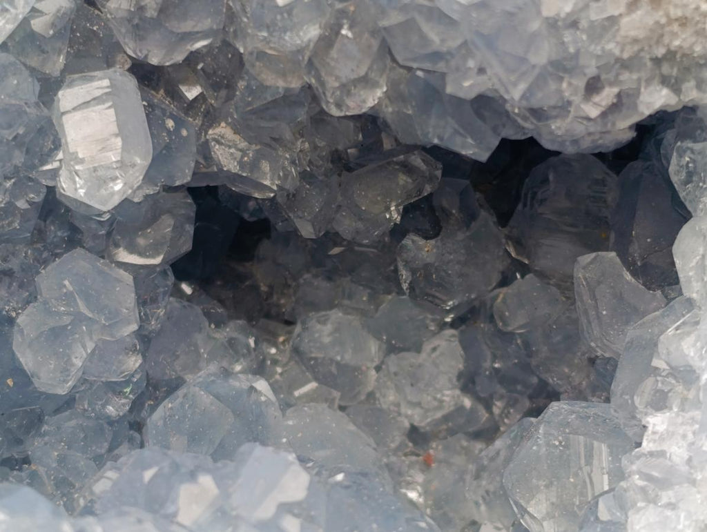 Natural Blue Celestite Geode Specimens x 2 From Sakoany, Madagascar - Toprock Gemstones and Minerals 