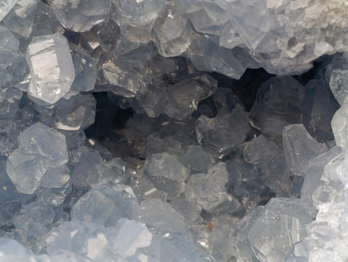 Natural Blue Celestite Geode Specimens x 2 From Sakoany, Madagascar - Toprock Gemstones and Minerals 