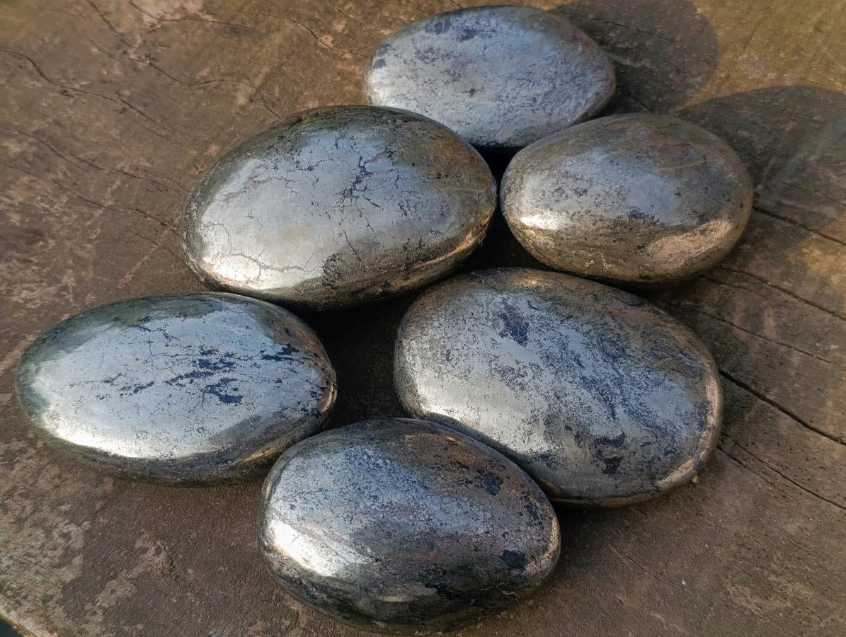Polished Basalt Pharaoh Stone Free Forms x 6 From Iron Duke Mine, Zimbabwe - Toprock Gemstones and Minerals 